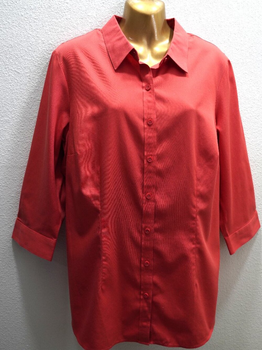 Coldwater Creek Orange No Iron Tunic Blouse size 1X NWT